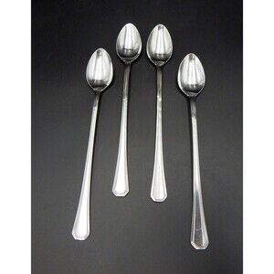 Supreme Cutlery by Towle Chestnut Hill Iced Tea Spoon Stainless Japan Lot of 4 A